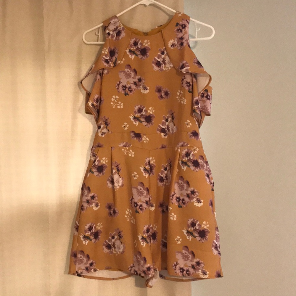 Cold shoulder romper